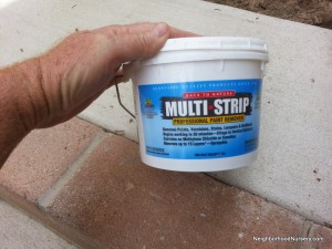 Stripper used to remove stain